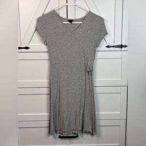 art class Gray Wrap-Style Midi Dress girls size 10/12
